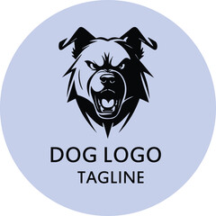 dog vector design logo 