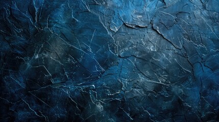 Textured Dark Navy Blue Stone Wall with a Rough Indigo Blue Marble Background