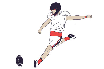 vector american player usa footballer rugby sport football touchdown helmet ball quarterback silhouette league college illustration