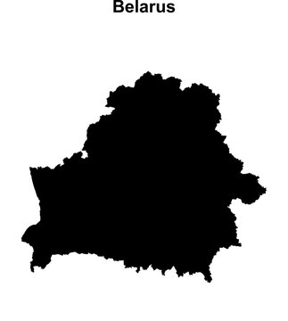 Belarus blank outline map