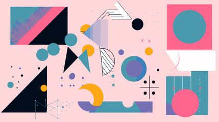 Fototapeta premium Concept vector illustration of presentation background.