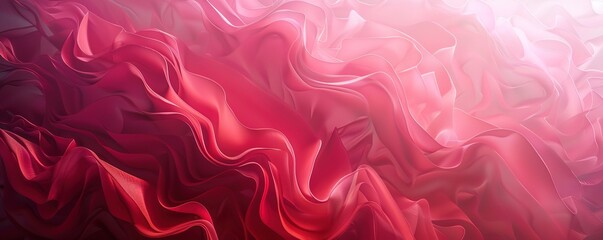 Wavy abstract red background with a smooth silky texture and light effects.