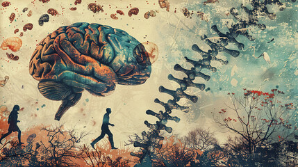 Evolutionary Medicine: Create an image depicting the field of evolutionary medicine, exploring how understanding evolution can help in treating and preventing human diseases.