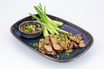 Thai Grilled Pork neck with spicy dipping sauce