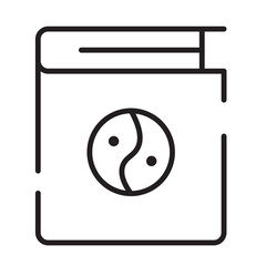 Book Chinese Philosophy Line Icon