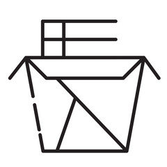 Box Chinese Food Line Icon