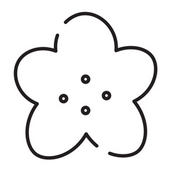 Cerebration Chinese Flower Line Icon