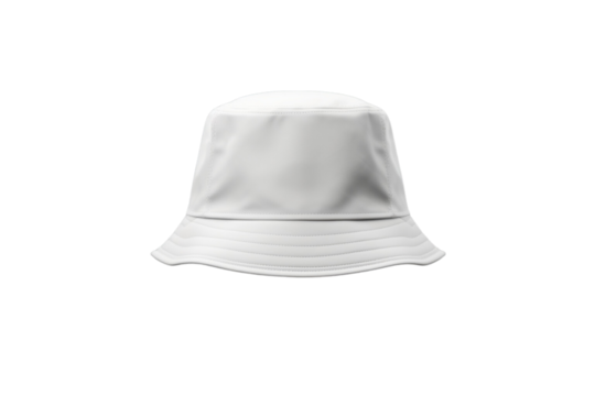 White bucket hat isolated on white background