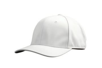 White baseball cap isolated on white background
