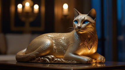 statuette of a cat