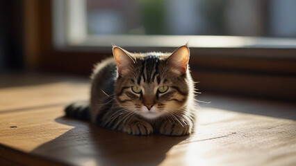 cat sitting on the floor
