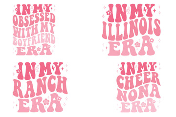 In My Obsessed With My Boyfriend Era, In My Illinois Era, In My Ranch Era, In My Cheer Nona Era retro T-shirt