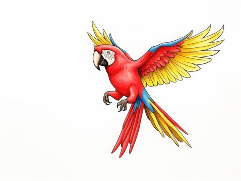 scarlet macaw squawking