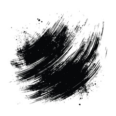 Grunge Black brush stroke isolated on background. Paint brush stroke vector for ink paint, grunge design element, watercolor design, dirty texture. Trendy brush stroke, vector illustration