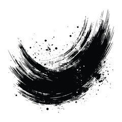 Grunge Black brush stroke isolated on background. Paint brush stroke vector for ink paint, grunge design element, watercolor design, dirty texture. Trendy brush stroke, vector illustration