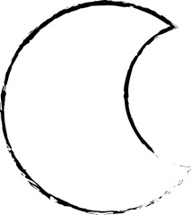 moon geometric line brush stoke shape