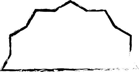 geometric line brush stoke shape