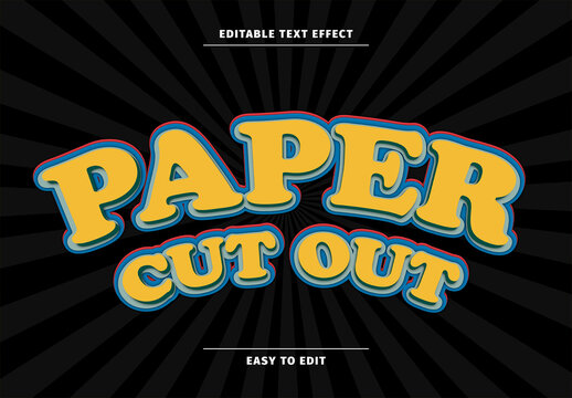 Paper Cut Out Retro Text Effect