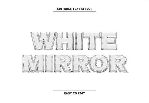 White Mirror Text Effect