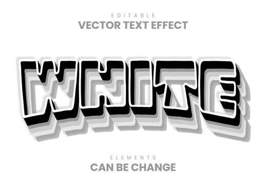 White Text Effect Design