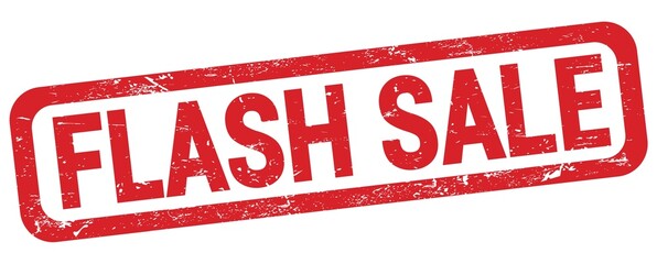 FLASH SALE text written on red rectangle stamp.