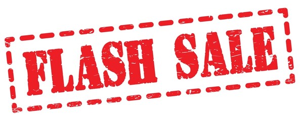 FLASH SALE text written on red stamp sign.