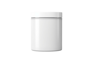 Cream jar. Cosmetic jar mockup, Round white bottle. Plastic creme container blank. Realistic clear body skin beauty cream, corporate branding identity simple can, vector mockup