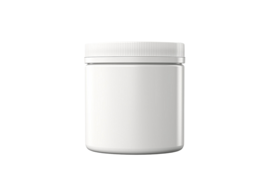Cream jar. Cosmetic jar mockup, Round white bottle. Plastic creme container blank. Realistic clear body skin beauty cream, corporate branding identity simple can, vector mockup