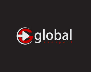 creative global transport initials g logo design template