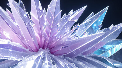 ice crystals background pink