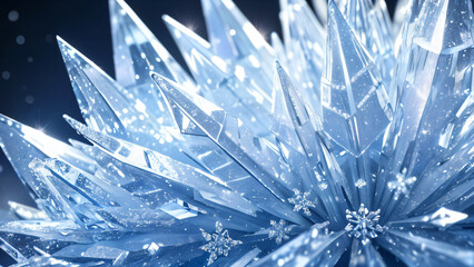 ice crystals background