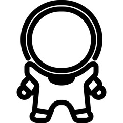 icon astronaut high quality black style pixel perfect