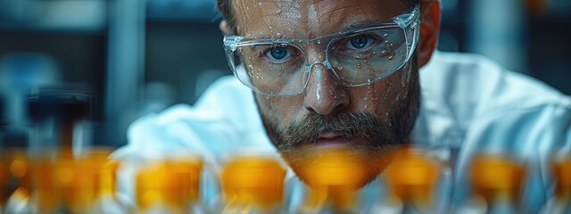 Pharmaceutical researcher conducting stability testing on new drug formulations. Hyperdetailed. Photorealistic. HD. super detailed