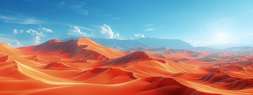 Sandboarding down steep desert dunes, exhilarating fun under a clear blue sky. Hyperdetailed. Photorealistic. HD. super detailed