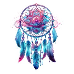 Glowing Dreamcatcher: A dreamcatcher design with glowing elements and intricate details