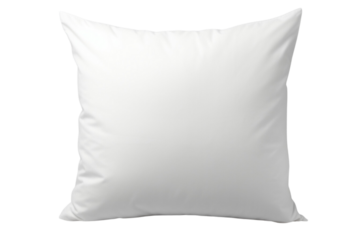 Blank pillow isolated on white background. Empty cushion for your design