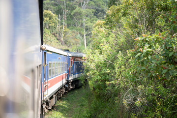 train in the countryside srilanka 