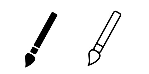 Paint brush icon on white background