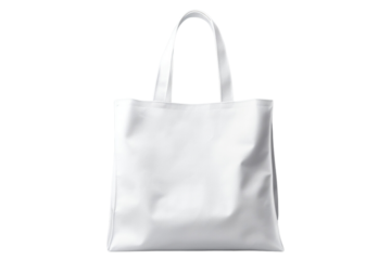 Tote bag fabric cloth shopping sack mockup isolated on white background