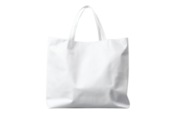 Tote bag fabric cloth shopping sack mockup isolated on white background