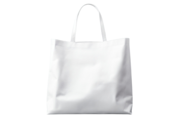 Tote bag fabric cloth shopping sack mockup isolated on white background