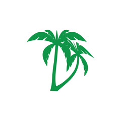 Palm tree summer logo template vector illustration