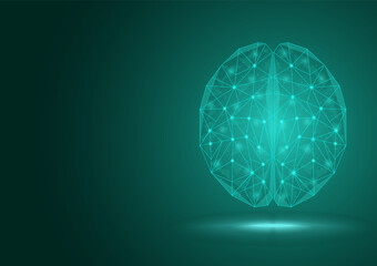 Brain. Artificial intelligence. Brainstorm, Creativity and Thinking Idea Concept. Artificial intelligence. Vector Illustration. 