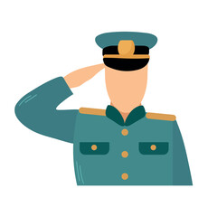 Military salute icon clipart avatar logotype isolated vector illustration