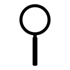 Magnifying Glass Icon Symbol. Vector Illustration Isolated on White Background. 