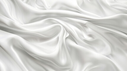 Abstract white background of a soft wave of cloth