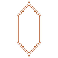 Islamic and ramadan kareem windows in oriental style. Border and frame with modern boho.