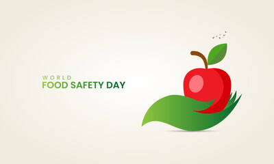 World food safety day, food day, 3D Illustration