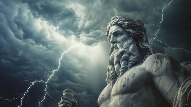 Greek religion and mythology, who rules as king of the gods on Mount Olympus. His name is cognate with the first syllable of his Roman equivalent Jupiter.