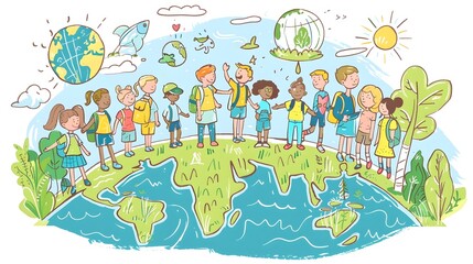 Naklejka premium Empowering Environmental Education Cultivating Awareness and Sustainable Practices for a Greener Future